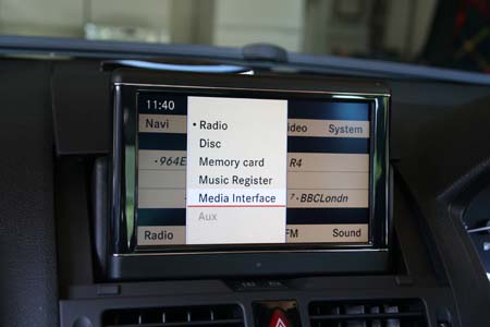 W204 Media Interface menu picture