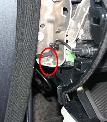 W204 glovebox hidden screw